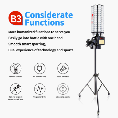 SIBOASI nóng B3 Badminton Shuttlecock Feeder Machine Smart Badminton máy bắn súng cho đào tạo