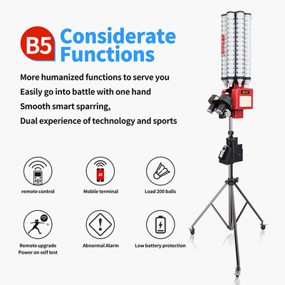 SIBOASI B5 Badminton Shuttlecock Feeder Machine Smart Badminton Shooting Machine để đào tạo