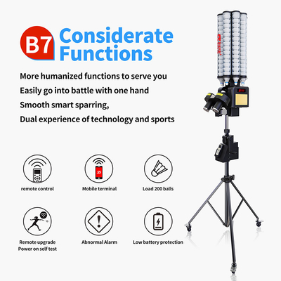 SIBOASI B7 Badminton Shuttlecock Feeder Machine Smart Badminton Shooting Machine để đào tạo