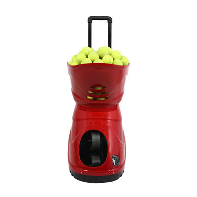 Máy bắn bóng tennis màu đỏ đen Hỗ trợ 160 chiếc Công suất bóng để luyện tập