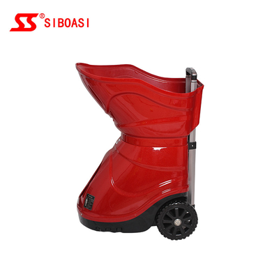 Máy phục vụ tennis thiết kế gấp với bánh xe di chuyển ổn định được nâng cấp