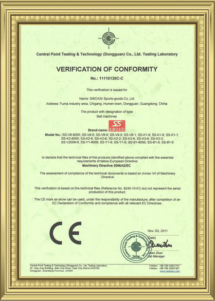 Trung Quốc Dongguan Skyegle Intelligent Technology Co.,Ltd. Chứng chỉ